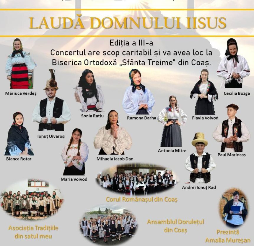 Concert caritabil de pricesne Lauda Domnului Isus in Coas