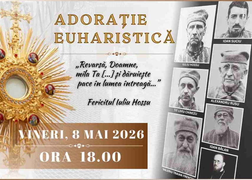 Adoratie Euharistica la Sighet Rugaciune pentru pace si in memoria Episcopilor Martiri