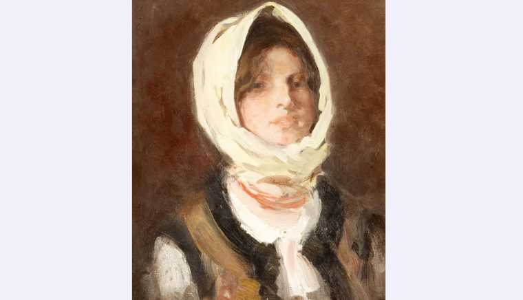 Tablou de Nicolae Grigorescu vandut la un pret record Taranuta din Rucar a fost adjudecat cu aproape de trei ori mai mult decat estimarea initiala
