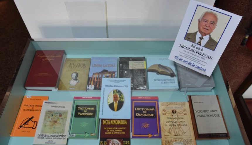 85 de ani de la nasterea reputatului filolog baimarean nicolae felecan omagiu printr o vitrina de carte la biblioteca petre dulfu