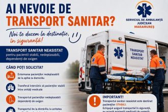 Ai nevoie de transport sanitar SAJ Maramures ofera un numar telefonic dedicat