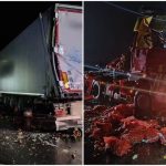 Coliziune intre doua TIR uri pe Autostrada A10 Un sofer a fost prins incarcerat