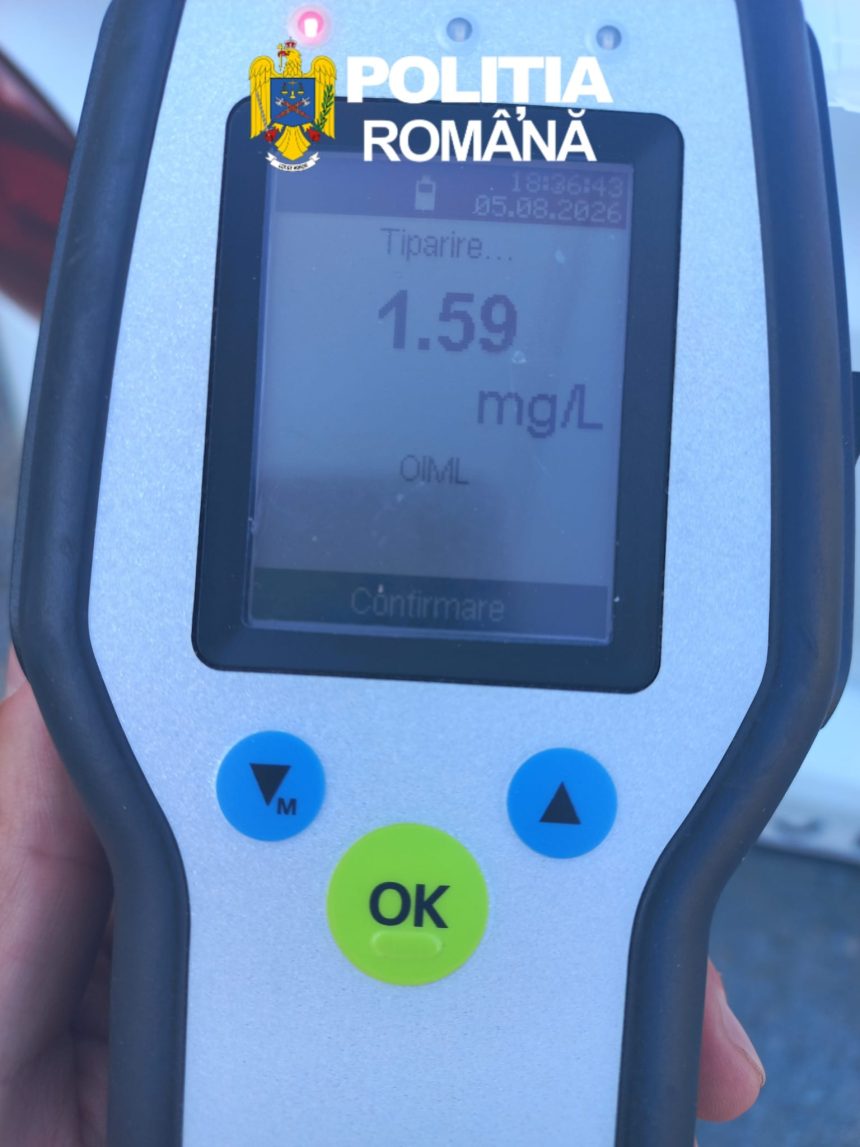 Inconstienta pe sosea la Copalnic Manastur conducea cu permisul suspendat si 159 mgl de alcool in aerul expirat