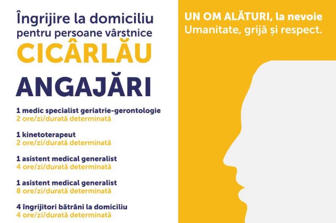 Locuri de munca in Maramures ASSOC cauta angajati pentru ingrijirea varstnicilor din Cicarlau