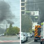 Masina in flacari pe strada George Cosbuc din Baia Mare Fara victime