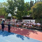 Micii baschetbailisti din Baia Mare au invatat lectii de siguranta de la jandarmii montani