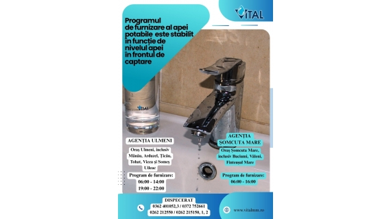 Program de furnizare a apei potabile in orasele Somcuta Mare Ulmeni si in localitatile invecinate