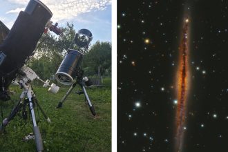 Seara de observatii astronomice la Pasul Gutai Universul observat printr un telescop de 400 mm