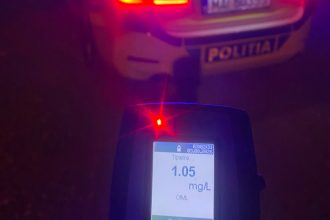 Urmrire pe timp de noapte in Baia Mare Sufer prins conducand cu alcoolemie mare