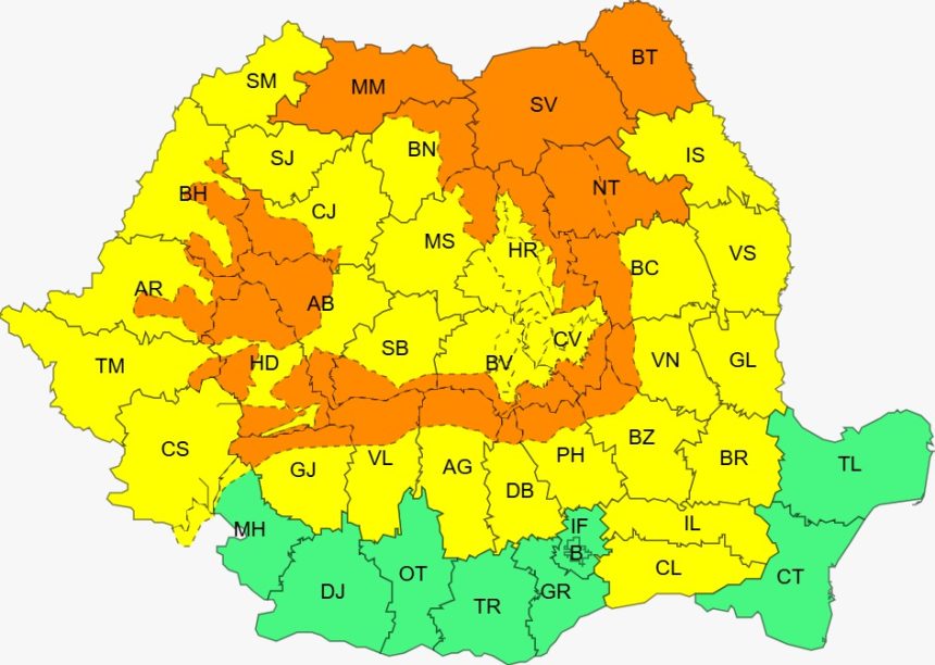 vijelii intense si grindina in maramures anm a emis cod portocaliu