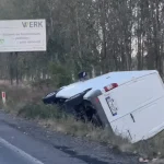 Accident pe DN1C, Baia Mare–Cluj: autoutilitară ieșită în afara carosabilului