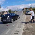 Accident rutier în Hideaga. Două autoturisme implicate