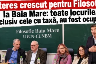 Filosofia din Baia Mare, căutată: toate locurile, chiar și cu taxă, ocupate