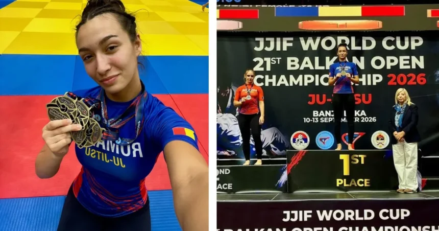 Mădălina Mateșan, triplă campioană balcanică la Jiu Jitsu
