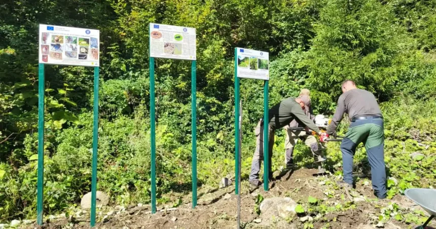 Panouri pentru protejarea biodiversității, amplasate în Parcul Național Munții Rodnei