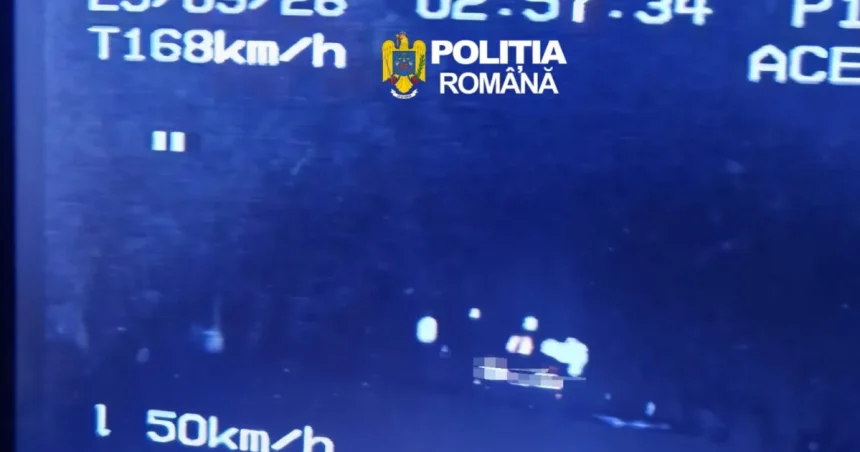 Șofer de 24 de ani, prins cu 168 km/h pe DN1C. A refuzat recoltarea de probe
