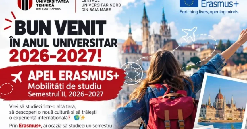 Studenții din Baia Mare se pot înscrie pentru Erasmus+ în semestrul II